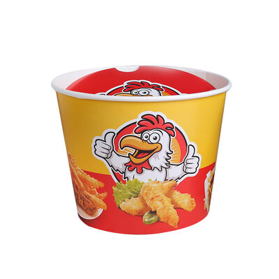 Custom Logo Fried Chicken Bucket Food Grade Thickened Cardstock Oil Proof Waterproof Coating