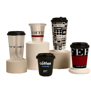 Guter Preis Benutzerdefinierter doppelwandiger, verdickter, biologisch abbaubarer Kaffeebecher mit auslaufsicherem Deckel und Markendruck Online