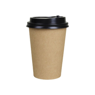 Harga yang bagus Cangkir Kertas Kopi Biodegradable Anti Bocor Dinding Tebal Kustom untuk Minuman Panas Takeaway on line