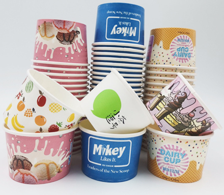 좋은 가격 이중 PE 코팅 누출 방지 일회용 아이스크림 환경용 종이 그릇 사용자 지정 로고 온라인으로