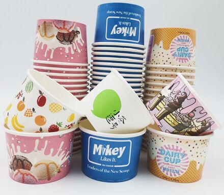 Bom preço Tigelas de papel ecológicas descartáveis à prova de vazamento com revestimento duplo de PE e logotipo personalizado on-line