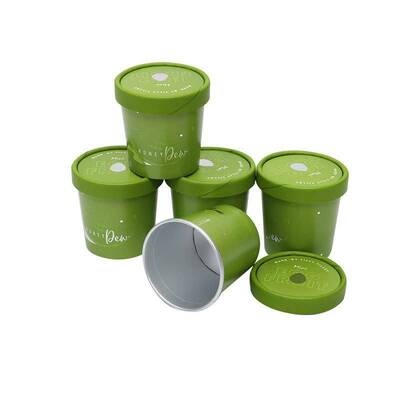 Guter Preis Biologisch abbaubare Eisbecher Papierküllen undicht mit individuellem Logo für Tiefkühl-Dessertverpackungen Online