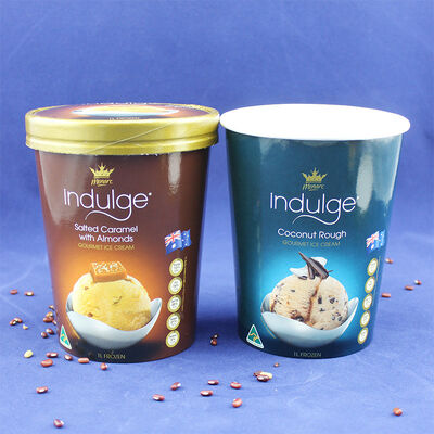 Giá tốt. tái chế hai lớp phủ chống rò rỉ Custom Ice Cream Cups Thức ăn tráng miệng giấy Bowl trực tuyến