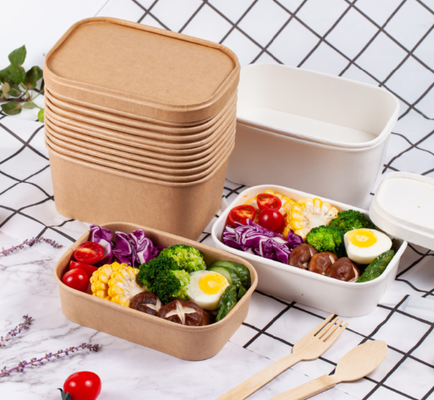 Good price Eco Friendly Leak Proof Stackable Disposable Paper Bowl - Rectangular Lidded Takeout Packaging Box online