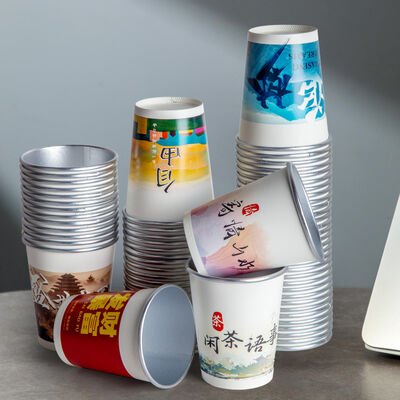 Bom preço Copo de papel descartável de alumínio e folha de alumínio à prova de vazamento Eco-friendly Custom on-line