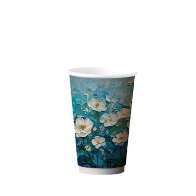 Buen precio Tapas a prueba de fugas Doble PE Recubierto Taza de café biodegradable Logo personalizado Té de burbujas Bebidas calientes en línea