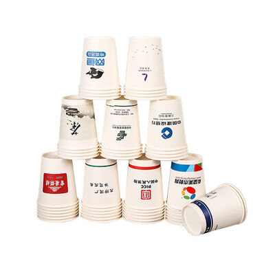 Buen precio Tazas de papel desechables espesadas impresas a medida a prueba de fugas para publicidad de marca en línea