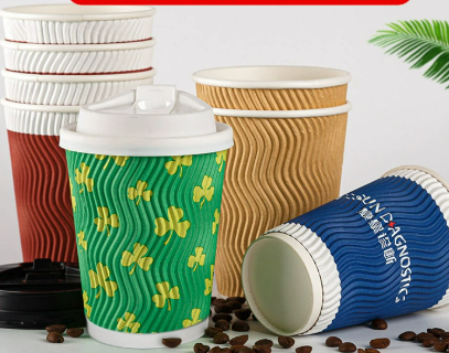 Goede prijs Dubbelwandige gegolfde geïsoleerde papieren bekers Wegwerp Aangepast Logo Voedselkwaliteit Maagdelijke Houtpulp online