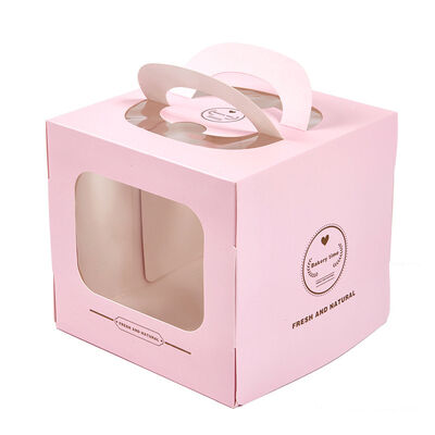 Buen precio Caja para mini pastel de 4 pulgadas con bandeja, ecológica y biodegradable para empaque de mousse y cheesecake en línea