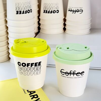 Giá tốt. 9cm chiều cao hai bức tường rỗng Biodegradable Coffee Cup Custom Logo Hot Cold Drinks trực tuyến