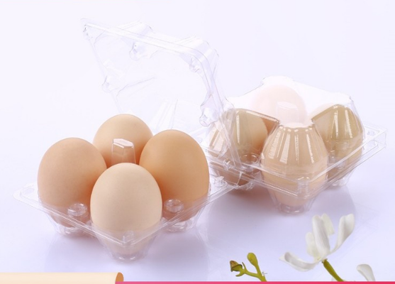 Good price 4 Slot Transparent PET Egg Tray For Free Range Eggs With Custom Logo Printing online