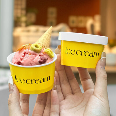 Goede prijs Custom Logo Food Grade Lekvrije Wegwerp IJsbeker Dessert Container online