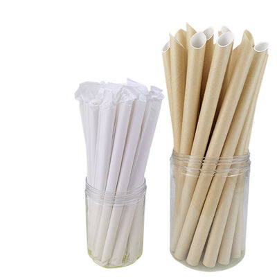 Good price Eco Friendly Food Grade Safe Individually Wrapped Paper Drinking Straws Biodegradable online