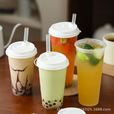 ราคาดี แก้ว PP แบบใช้แล้วทิ้ง 90 มม. พร้อมฝา เกรดอาหาร ทนความร้อนสูง กาแฟ ชา ออนไลน์