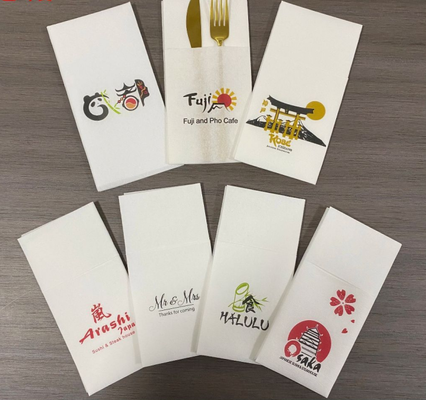 Dobra cena. Chusteczki Premium Bezpyłowe Jednorazowe Chusteczki z Kieszonką na Sztućce na bankiety i do restauracji w Internecie